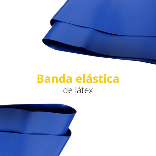 Banda Elastica Rehabilitación Latex, Yoga, Pilates 10 Lbs Color Azul