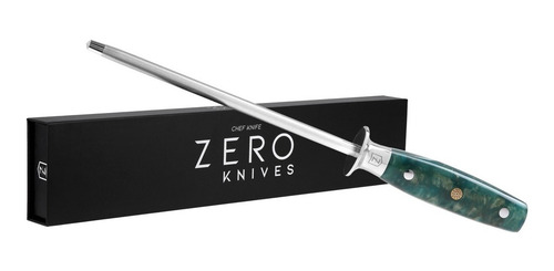 Imagen 3 de 3 de Chaira Astil Espada Afiladora Cuchillos Zero Knives - Verde
