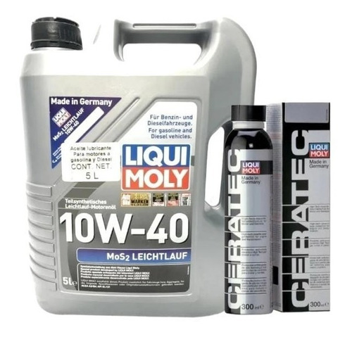 Aceite Sintetico Mos2 Leichtlauf 10w40 Liqui Moly + Caretec