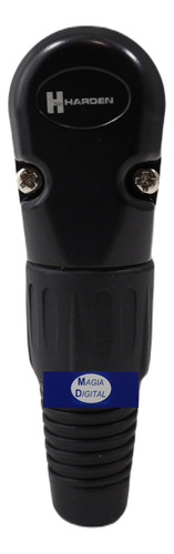 Plug Canon Xlr 3puntas Harden Pl-1570 Forma L 5pz Negro