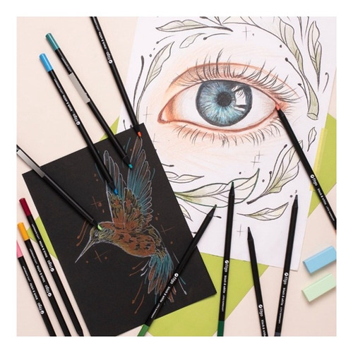 Lapices De Colores X24 Largo Supersoft Black & White Filgo