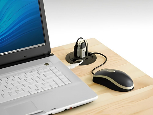 Pasa Cables 3 Puertos Escritorio Usb Promo 3x2 Tisera