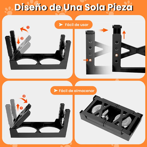 Comedouro Elevado Para Cães Com Tigelas De Aço Inoxidável