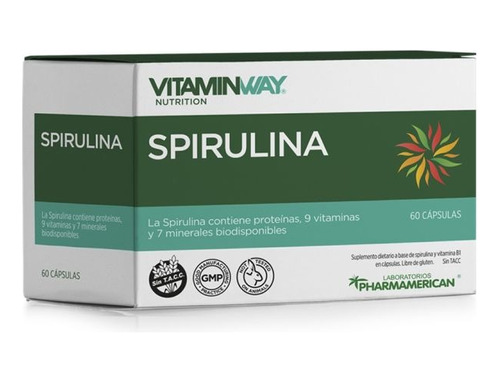 Pack X 6 Spirulina  Vitamin Way X 60 Capsulas