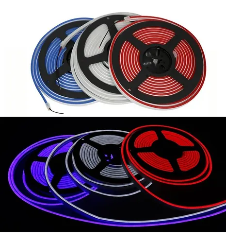 Tira Led Manguera Neon Flexible 5 Mt Interior Exterior 12v