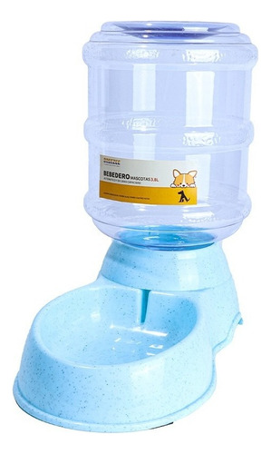 Bebedero Agua Automático Perros Gatos 3.8 Litros Calidad Color Azul