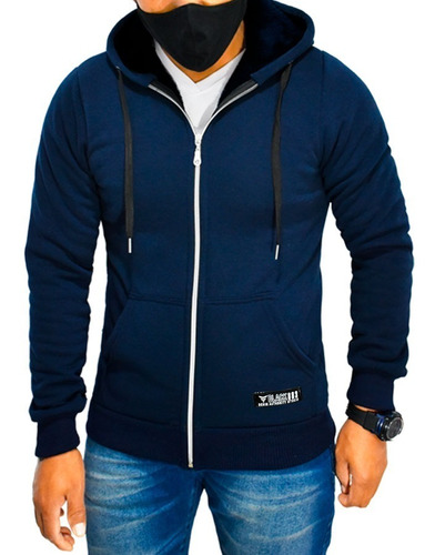 Campera Capucha Hoodie Rustico Premium  Hot-sale Hombre Full