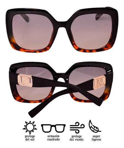 Lentes De Sol Nicole Lee Modelo Salma Para Dama Fw23 Color De La Lente Leopardo