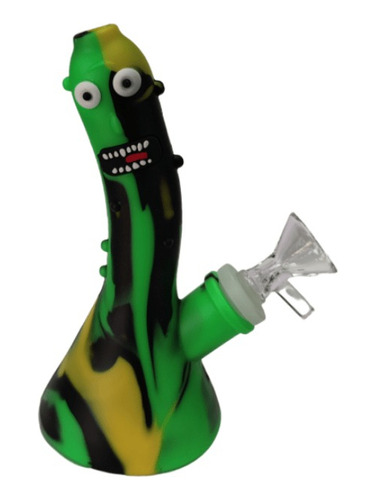 Bong De Silicona Pickle Rick Con Quemador / Growlandchile