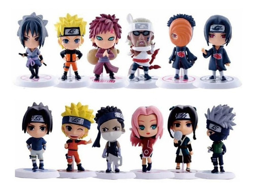 Imagen 1 de 1 de Figuras Anime Naruto Origen Shippuden 12 Piezas