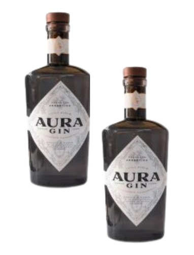 Gin Aura Handcrafted London Dry Enebro Patagónico 700ml X2u 