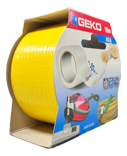 Geko cinta duct tape Multiproposito 50mmx10mt color amarillo