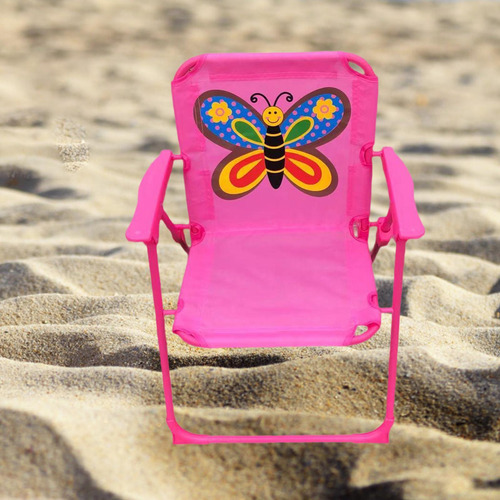 Kids Camping Folding Chair Portable Seat For Sporting Pink