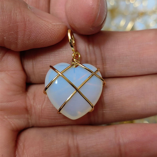 Collar De Cristal En Forma De Corazón Para Mujer Paquete De