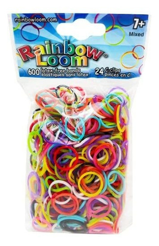 Bandas Rainbow Loom Mezcla De Caucho Con 24 C-clips (600 Cou
