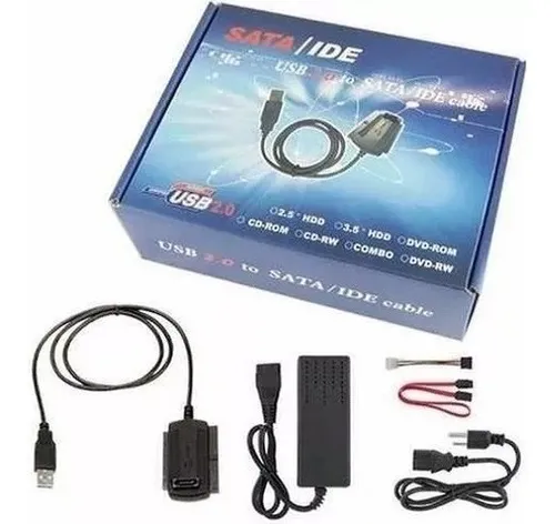 comprar Convertidor Disco Duro Dvd Cd-r Ide Sata 3.5 2.5 A Usb 2.0 Color Negro