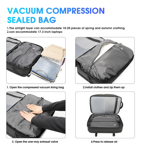 Mochila A Vácuo Tangcorle Airback 50l Com Vedação A Vácuo E