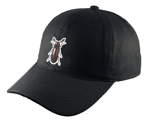 Gorra Clasica Algodón Negra Bichos Kawaii R91