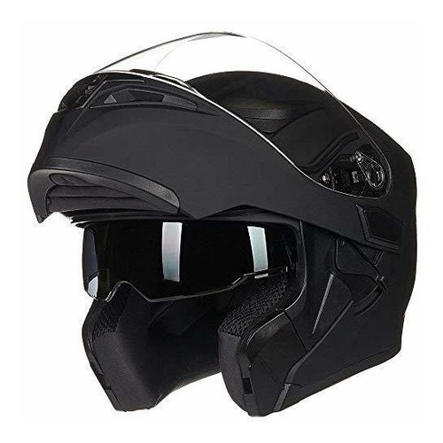 Casco Ilm De Motocicleta De Doble Visera Con Casco Integral 