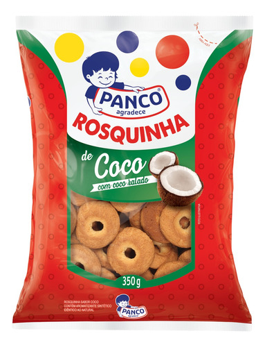 Biscoito Panco Rosquinha de coco 350 g