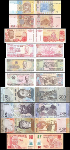 100 Billetes Antiguos Sin Circular De Todo El Mundo