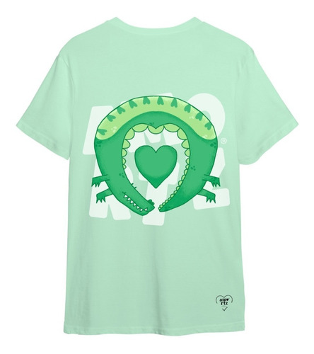 Playera Hombre Verde Diseño Único Moda Cocodrilo