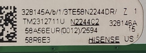 Main Hisense 328145 / Rsag7.820.12213/roh / 328146 / 58r6e3 (Usado)