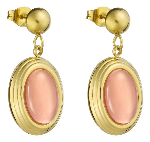 Aretes De Acero Inoxidable Enso Para Mujer Ejs3293g Dorado