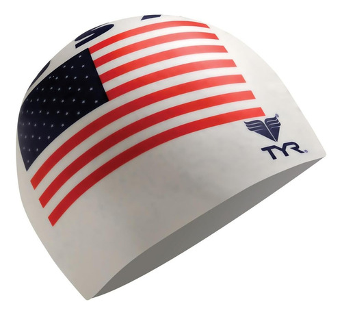 Gorro De Natación Tyr De Latex , Talle Unico , Blanco - Usa