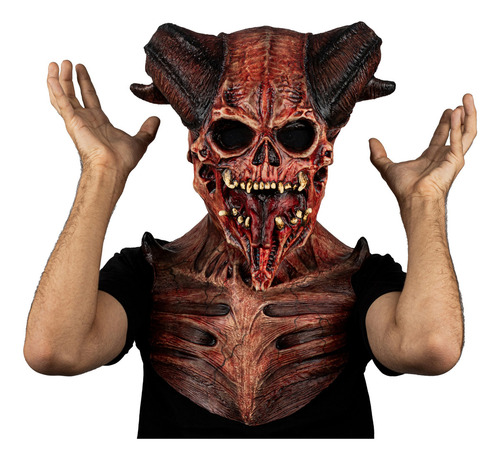 Máscara De Craneo De Demonio Astaroth Devil S Para Halloween Color Rojo Astaroth Devil´s