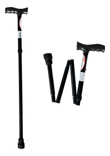 Baston Mango T Plegable Aluminio Negro Speedy