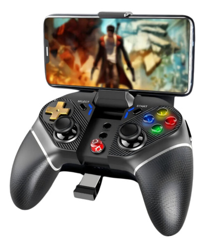 Controle Joystick Ipega Gamepad Bluetooth 5.0 Compatível Com Celular Android Ios Ps3 Ps4 N-switch Pc Gamer Tablet Modo Turbo 4 Botões Com Luz Led Gatilhos Adicionais