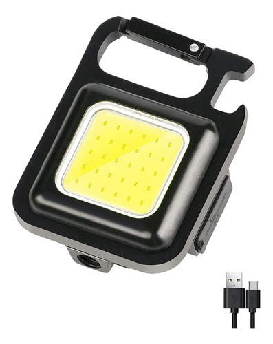 A Linterna Cob, Llavero Recargable Brillante De 500 Lúmenes