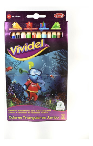 Lapices De Colores Vividel® Jumbo Triangular C/12pzas