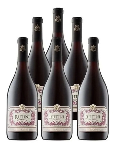Vino Pinot Noir Rutini 750ml X6