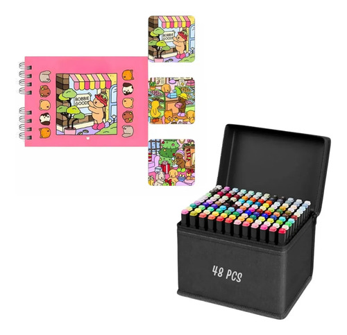 Set De Libros Para Colorear Con 48 Lápices De Marcado