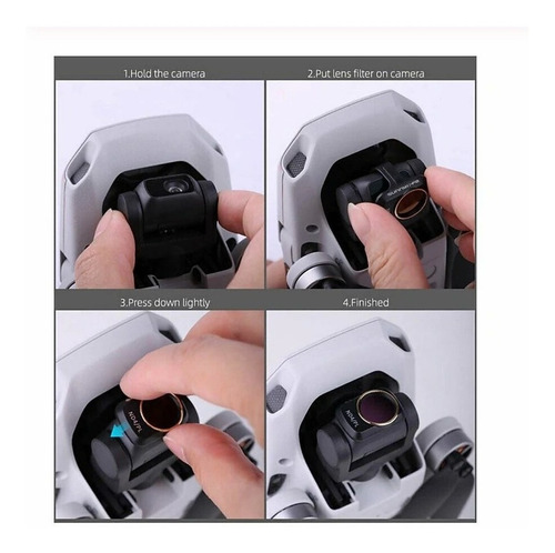 Imagen 8 de 9 de Dji Mavic Mini, Mini 2, Set De 4 Filtros Ndpl 4, 8, 16, 32
