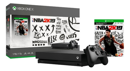 Microsoft Xbox One X 1TB NBA 2K19 Bundle color  negro