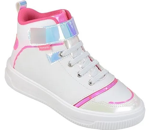 Tenis Pampili Xp 21 Branco pink Fluor Sint Led