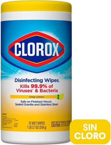 Toallitas Toallas Desinfectantes Clorox 75 U Sin Blanqueador