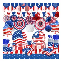 Comprar 4 De Julio Suministros De Suministros De La Fiesta Platos De