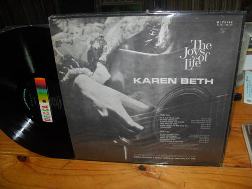Karen Beth Joys Of Life Vinilo Lp Orig Usa 1969 Folk New Age (Usado)