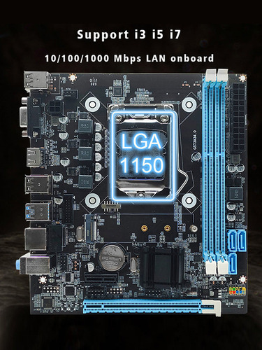 Placa Base H81 Micro-atx Lga1150 2 Ddr3 De 16 Gb For Scrit