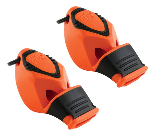 Silbato Para Deportes Y Seguridad Con Cordón Naranja Pack 2
