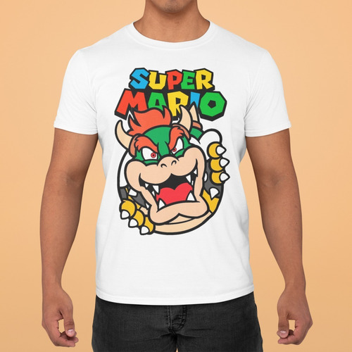 Camiseta Retro Super Mario Bros Bowser 4