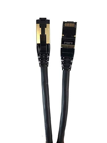 Micro Connectors E12 025b Cat8 Sftp Rj45 Patch Cable Black