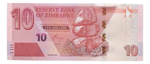 Billete De Zimbabue, 10 Dólares De 2020
