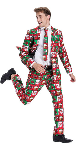 Traje De Fiesta De Navidad Para Hombre, Disfraz Divertido, N