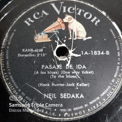 Pasta Neil Sedaka Rca Victor C162