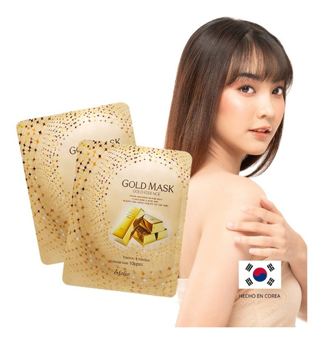 Mascarilla Coreana Antienvejecimiento K-beauty Oro 10 Piezas Tipo de piel Todo tipo de piel